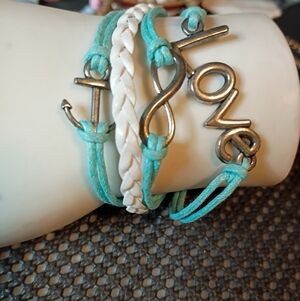 Blue And White Bracelet